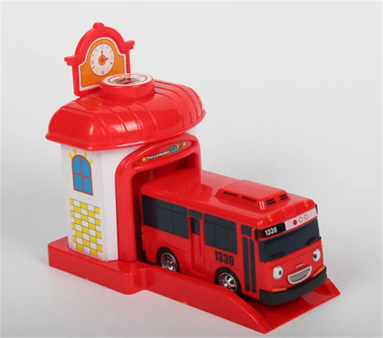 Tayo the Little Bus Storage Set – Single red Mini Bus with Garage