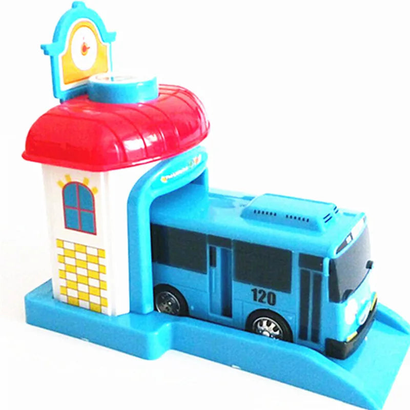 Tayo the Little Bus Storage Set – Single blue Mini Bus with Garage