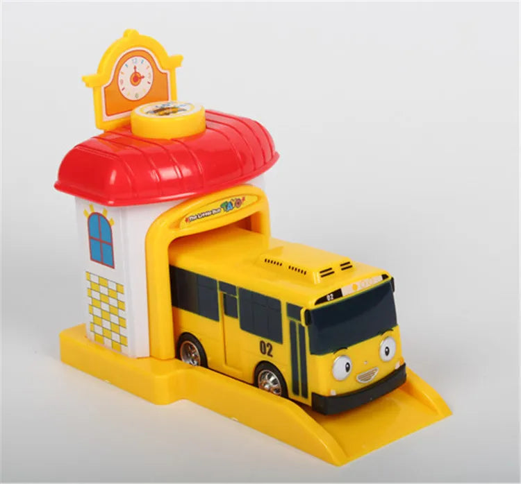 Tayo the Little Bus Storage Set – Single yellow Mini Bus with Garage