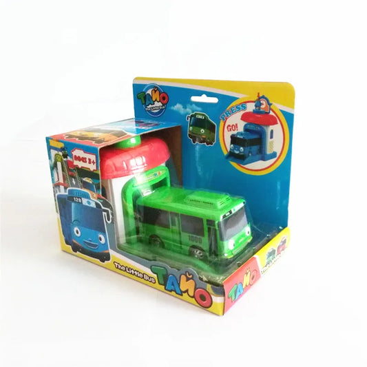 Tayo the Little Bus Storage Set – Single green Mini Bus with Garage