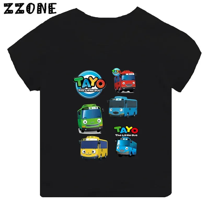 Stylish and Fun Tayo the Little Bus Black T-Shirt for Every Fan!