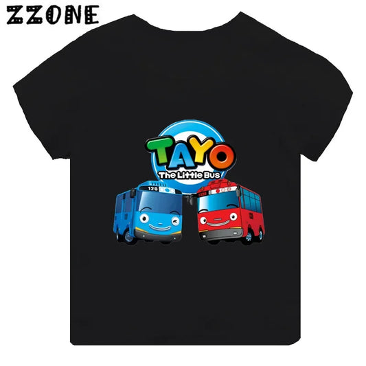 Stylish and Fun Tayo the Little Bus Black T-Shirt for Every Fan!