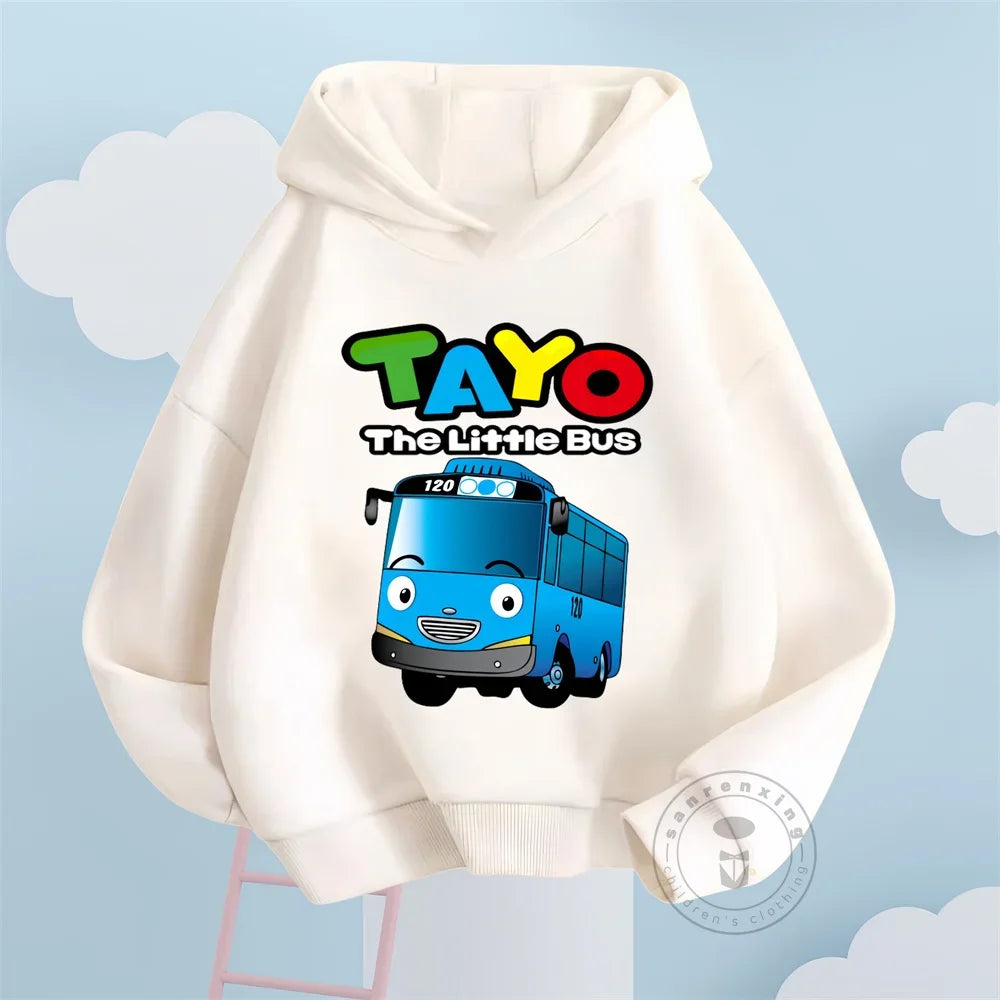 Tayo the Little Bus Hoodie – white Edition