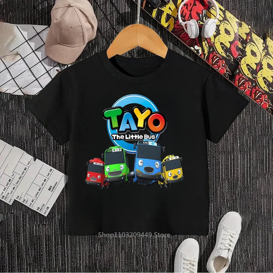 Discover the Perfect Tayo the Little Bus Black T-Shirt for Every Fan!