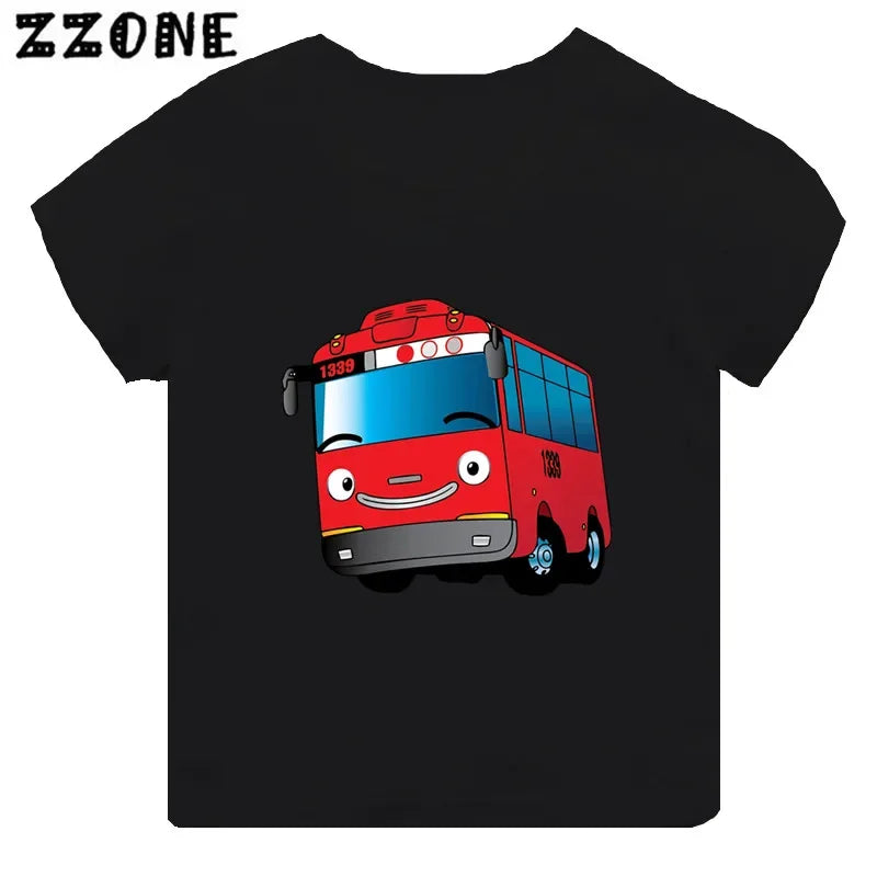 Stylish and Fun Tayo the Little Bus Black T-Shirt for Every Fan!