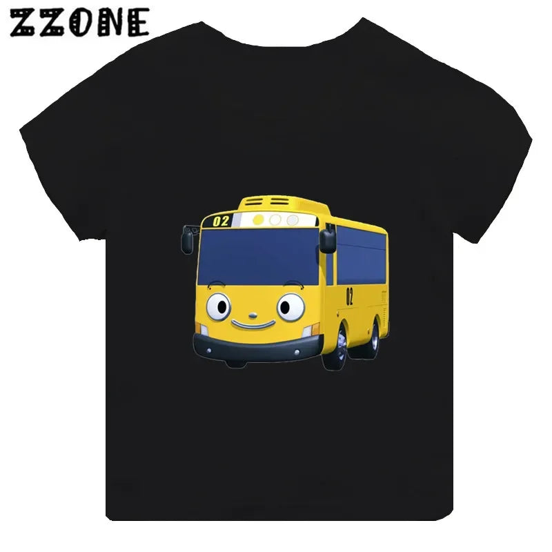 Stylish and Fun Tayo the Little Bus Black T-Shirt for Every Fan!