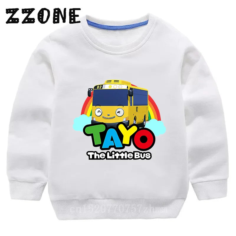 Tayo the Little Bus Long-Sleeve Pullover – white Edition