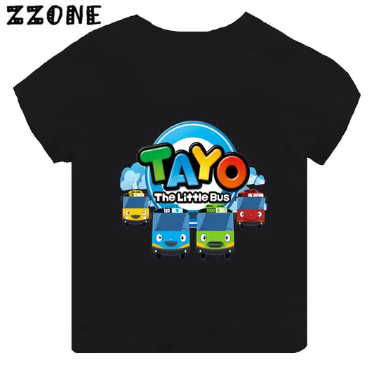 Stylish and Fun Tayo the Little Bus Black T-Shirt for Every Fan!